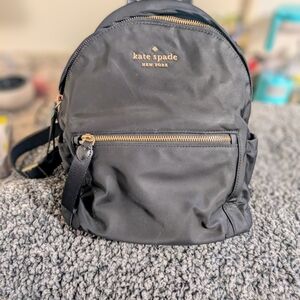 kate spade black interior label nylon bag